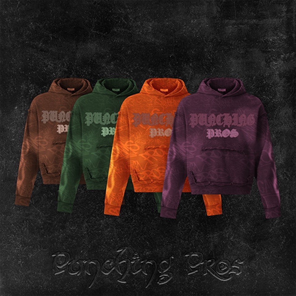"ProsxScams" Unique Acid Wash Hoodie Collection